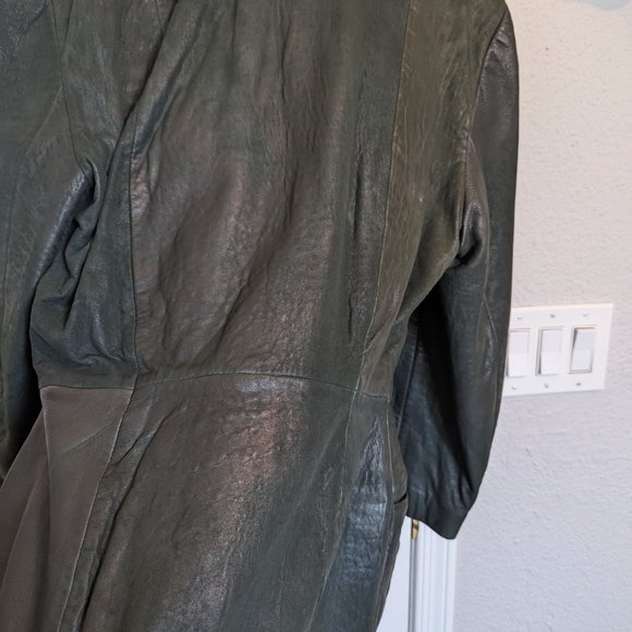 80s MILL VALLEY Banana Republic & SAFARI | Double Breasted LEATHER JACKET | M - Picture 8 of 14